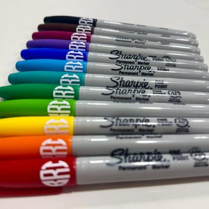 Monogrammed Sharpie Marker, Personalized Permanent Markers, Back to School, School Supplies, Teacher Gift