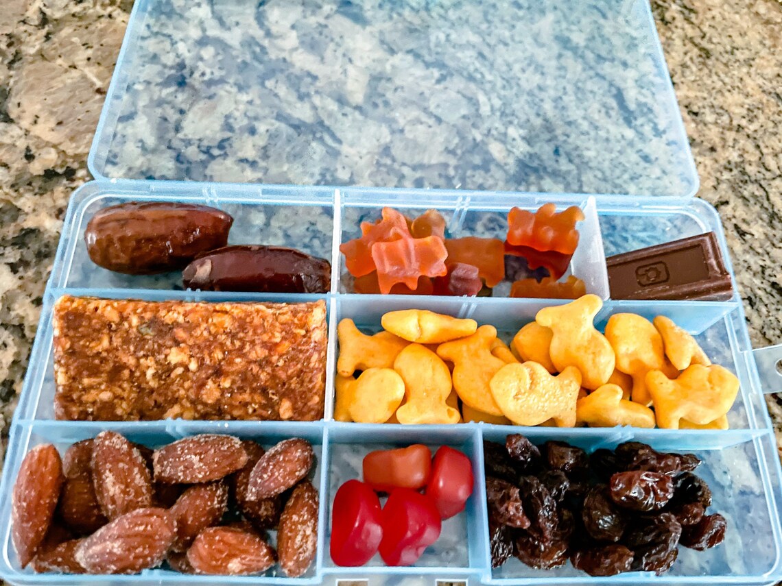 Small Personalized Travel Snack Boxes Snackle Box Etsy