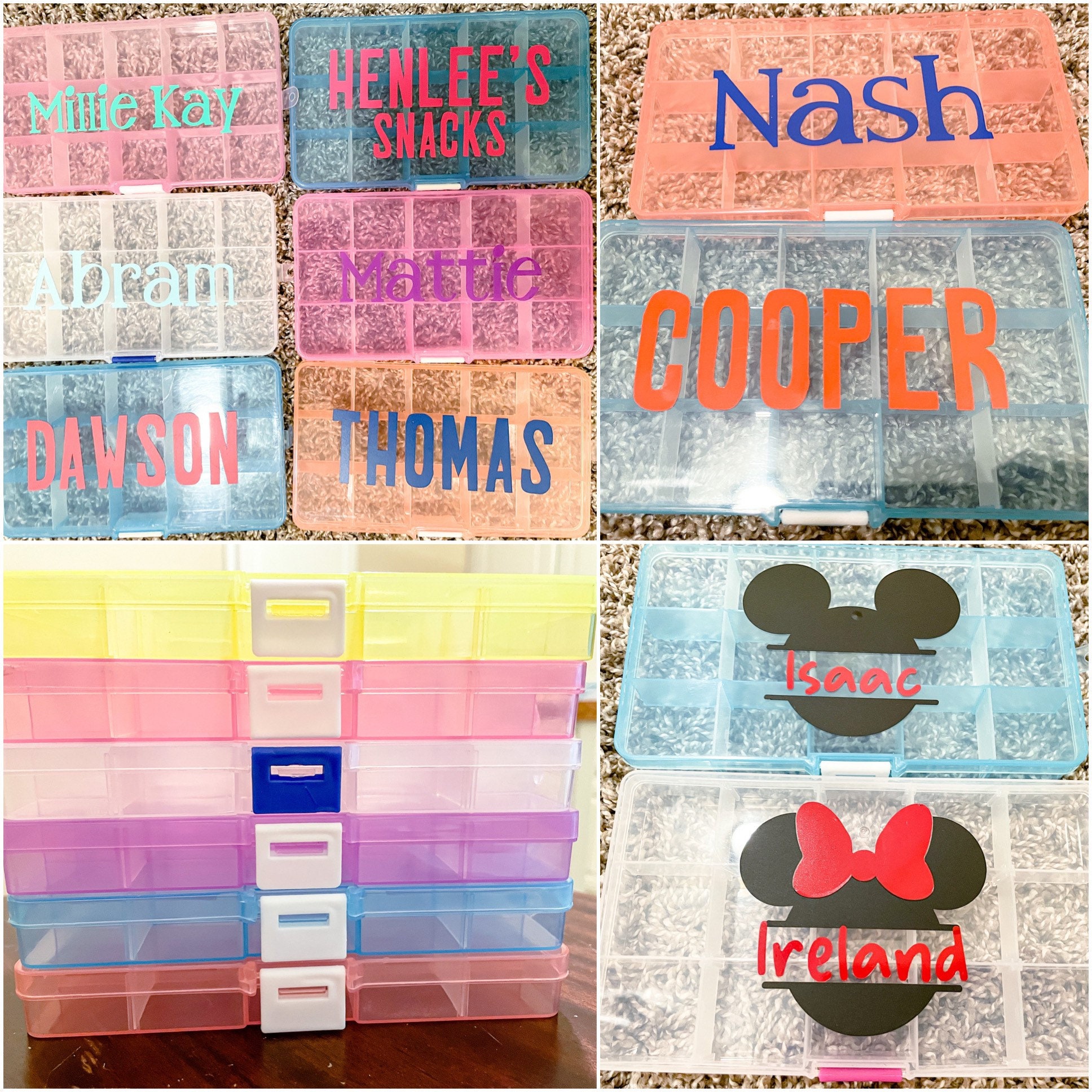 Small Personalized Travel Snack Boxes Snackle Box Etsy