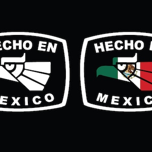 Hecho en Mexico letters Decal Car Window Laptop Vinyl Sticker Mexico MX MEX.