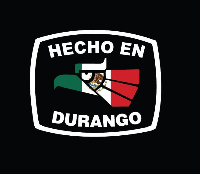 Durango Letters Hecho En Durango Letters Decal Car Window Laptop Vinyl Sticker Mexico ...