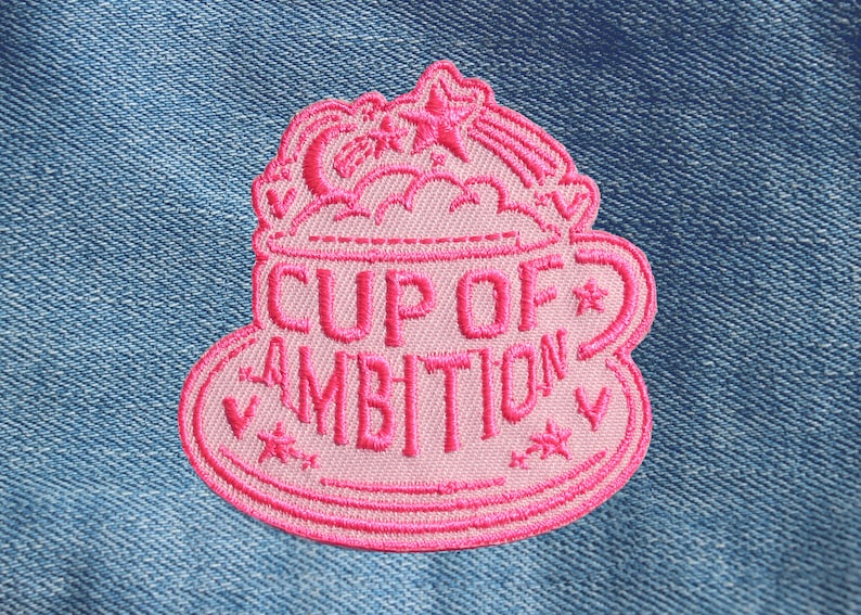 Parche termoadhesivo bordado de la Copa de la Ambición, insignia de Dolly Parton