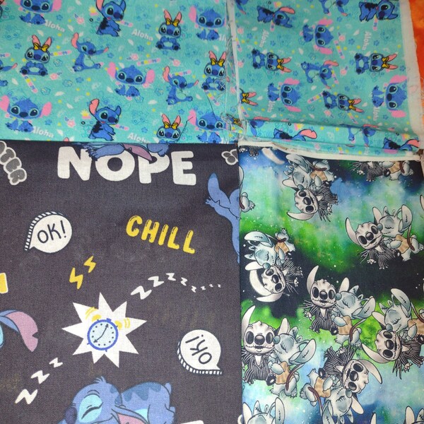 Lilo & stitch fabric TONS PATTERNS see description