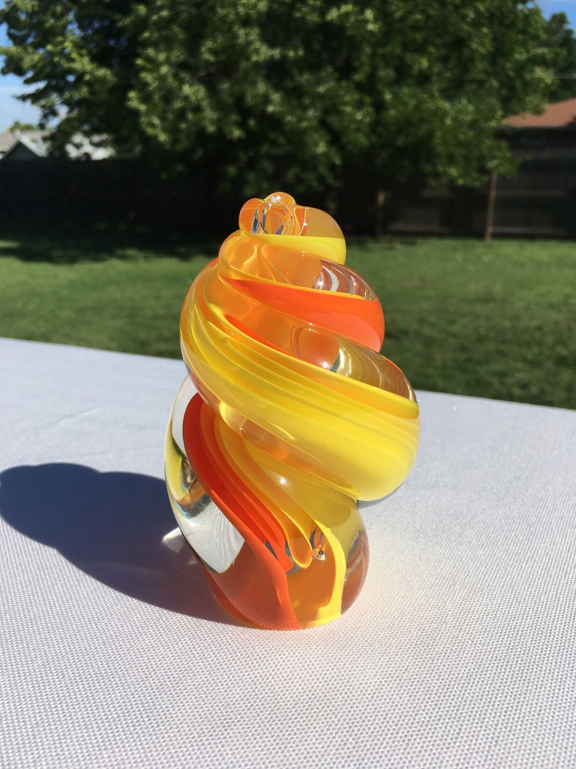 Glass Sea Shell Paperweight Etsy