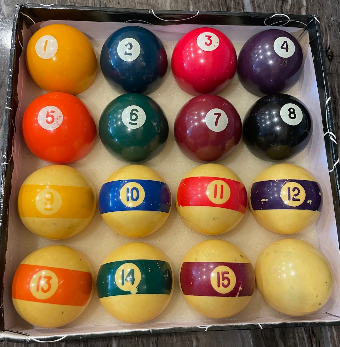 Aramith Continental Belgian Billiard Balls Pool Balls Vintage Etsy