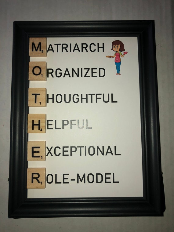 Mother Acronym Sign 5 X 7 Picture Frame Mom Made Etsy