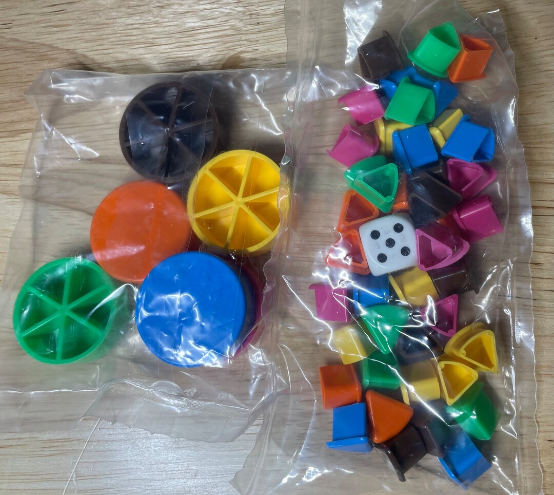 Trivial Pursuit Replacement Game Pieces Pie Wedges Dice Etsy