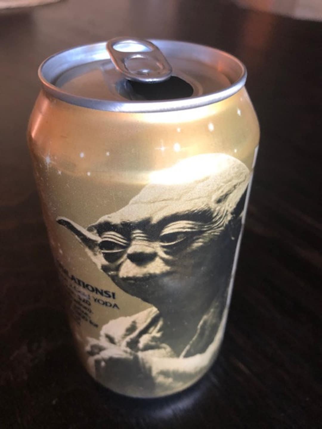 Star Wars Pepsi One Yoda Gold Can very Rare 1999 Episode 1 Etsy