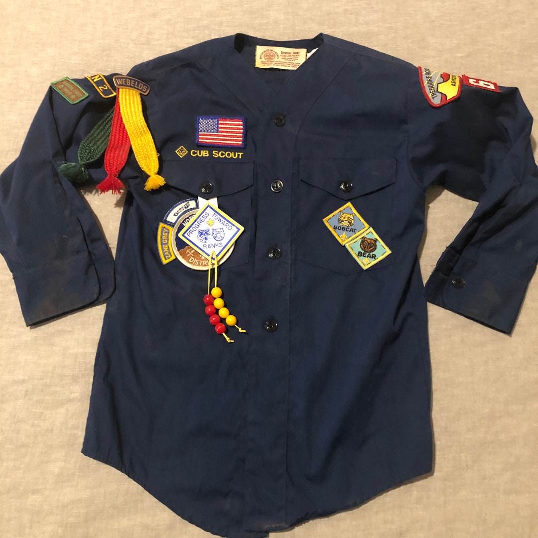 1970s Cub Scout Uniform Shirt Patches Awards Pins WEBLOS Etsy