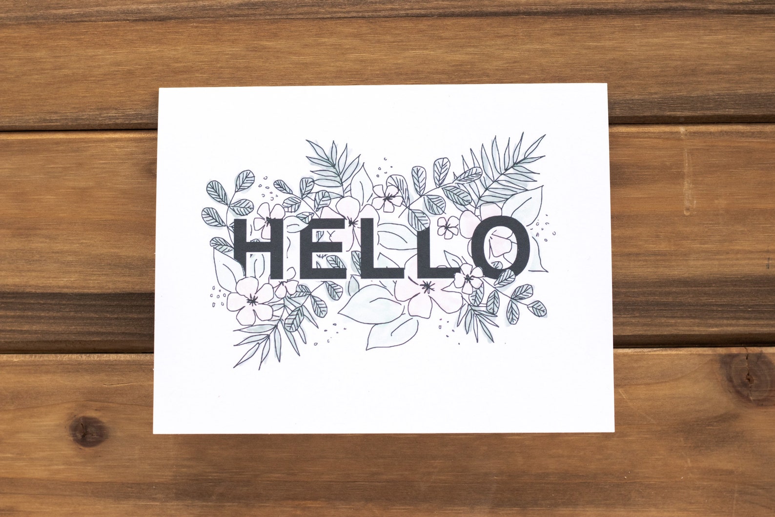 Hallo Flower Burst Karte Hallo Karte Blumenkarte Karte | Etsy