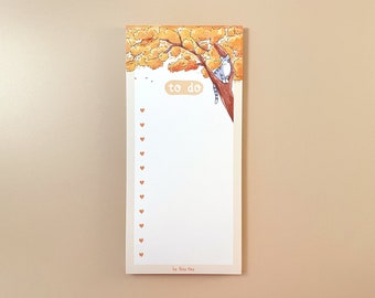 Autumn Cat To Do Notepad | To Do List | Christmas Gift | Cute Notepad | Kawaii Notepad | Cute Stationery | Lizey May