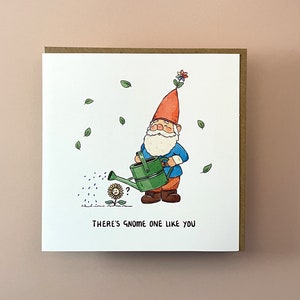 ¡Un gnomo como tú! Tarjeta del Día del Padre / Feliz Día del Padre / Tarjeta de jardinería / Tarjeta de juego de palabras / Juegos de palabras sobre jardinería / Tarjeta para papá / Juegos de palabras para papá
