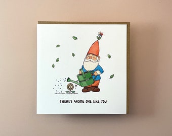 Funny Gnome Card: Gardening Card, Birthday, Garden Lovers