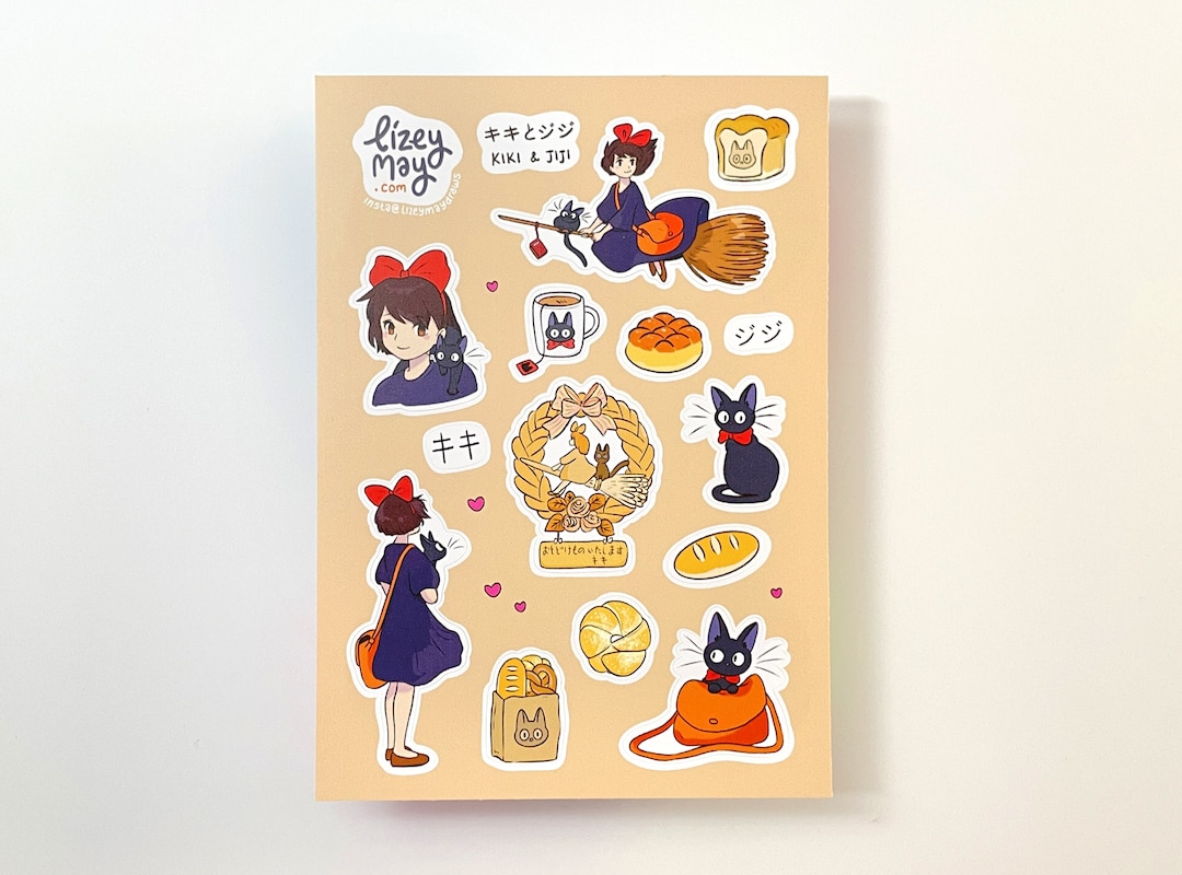 Kiki & Jiji Sticker Sheet Stickers Ghibli Stickers Journal Stickers Kawaii Stickers Planner