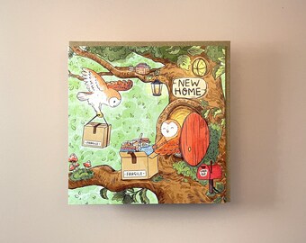Owl's New Home Card | New Home Card | Moving Cards | New pad Card | Moving In Card Card | New Place card | Lizey May