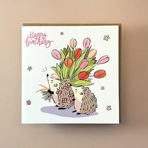 Hedgehog Birthday Card | Greetings Card | Birthday Card | Children's Birthday Card | Personalised Card | Hedgehog Card | Happy Birthday Card