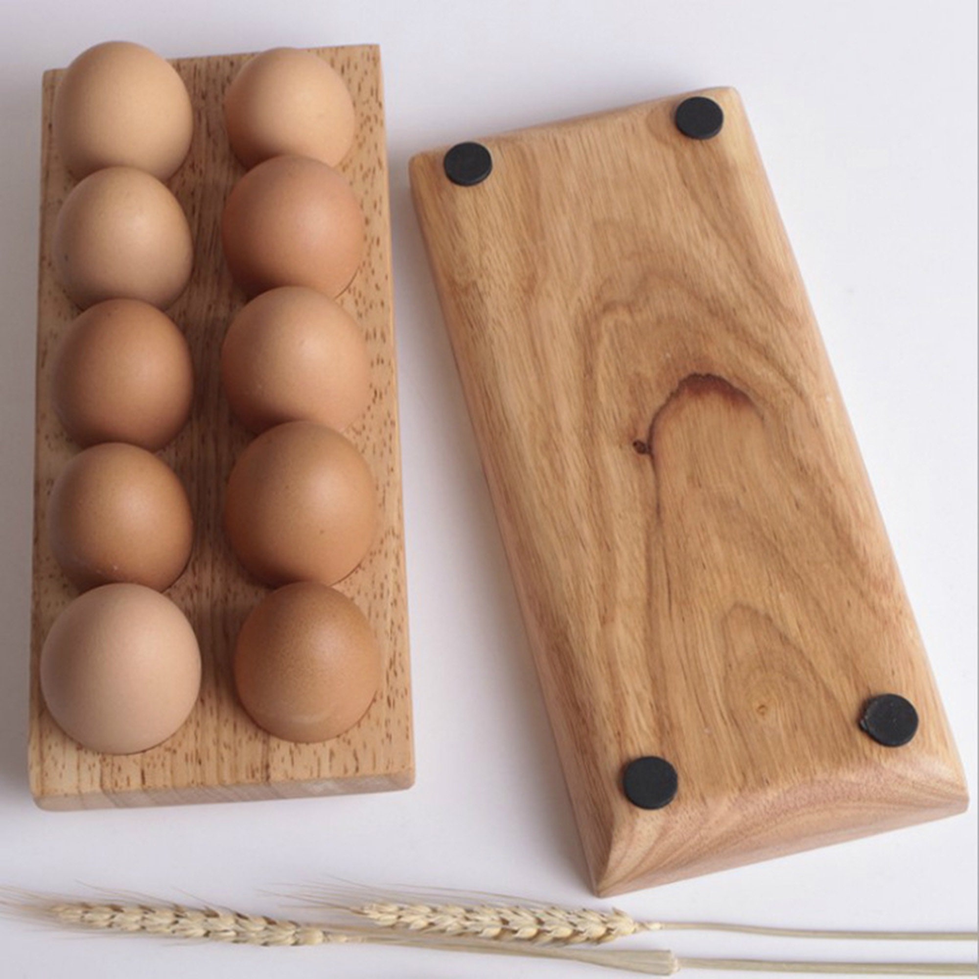 Wood Egg Holder Rustic Egg Tray Farmhouse Fresh Egg Storage Etsy