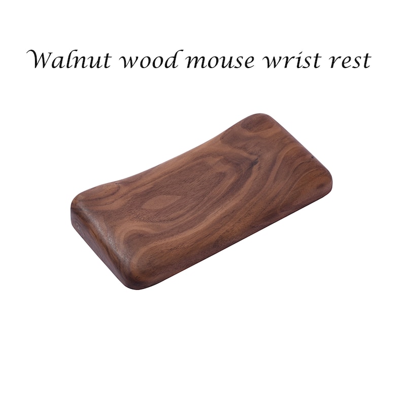 Walnut wood keyboard wrist rest, beech wood mouse wrist pad image 4