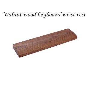 Walnut wood keyboard wrist rest, beech wood mouse wrist pad image 3