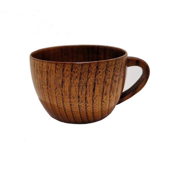 Natural jujube wood coffee cup,handcraft beer mug with handle,scald-proof,eco-friendly