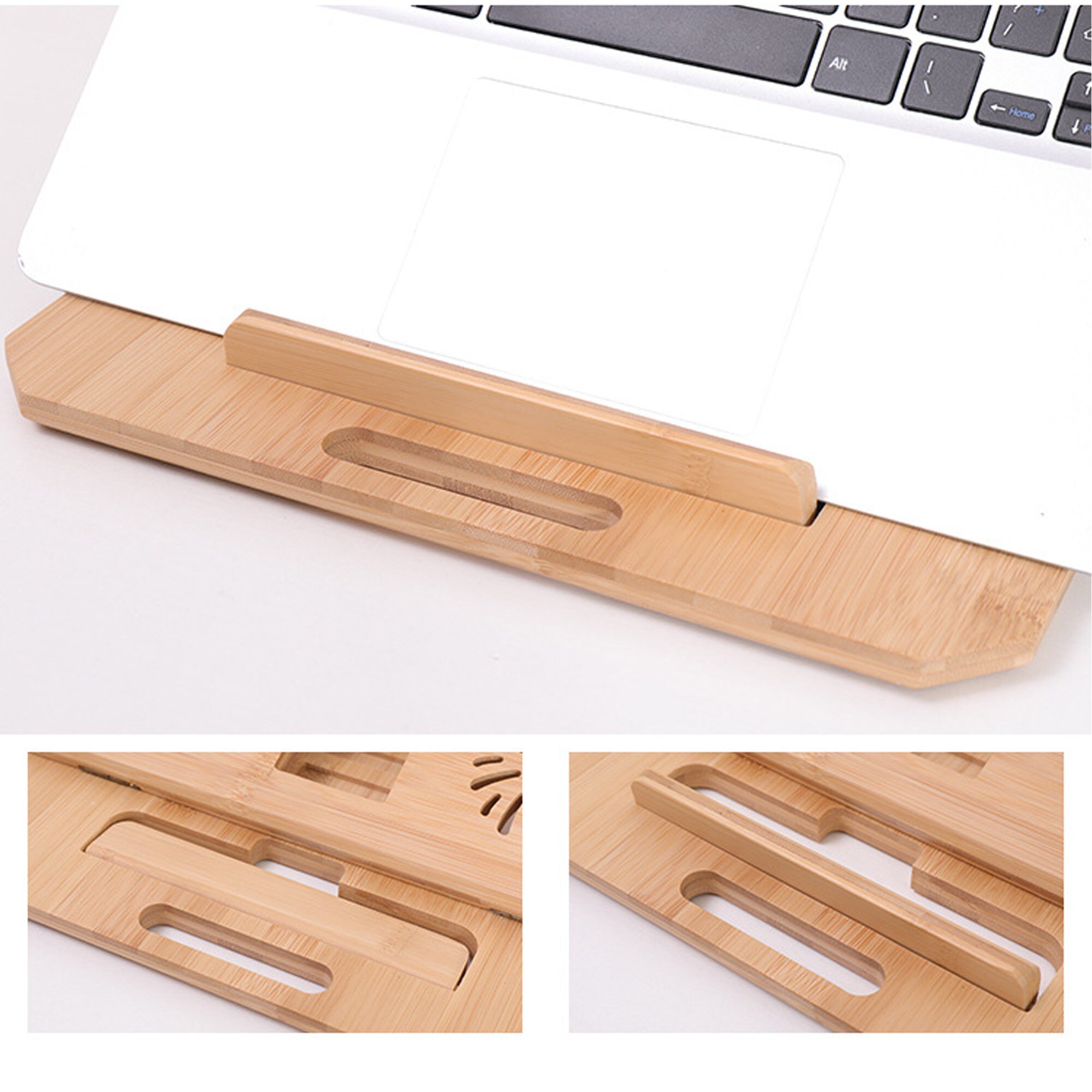 Bamboo laptop stand for desk computer stand laptop Etsy
