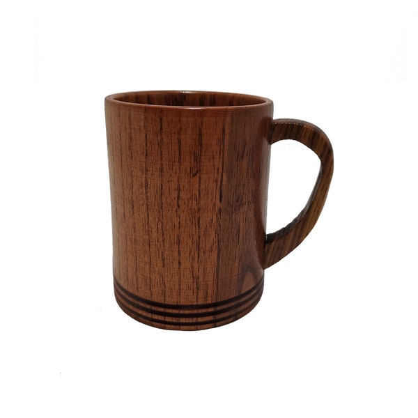 Natural eco-friendly wood beer mug,handmade drinkware outdoor water mug with handle,wooden cold cola cup,best gift for family