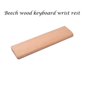 Walnut wood keyboard wrist rest, beech wood mouse wrist pad image 5