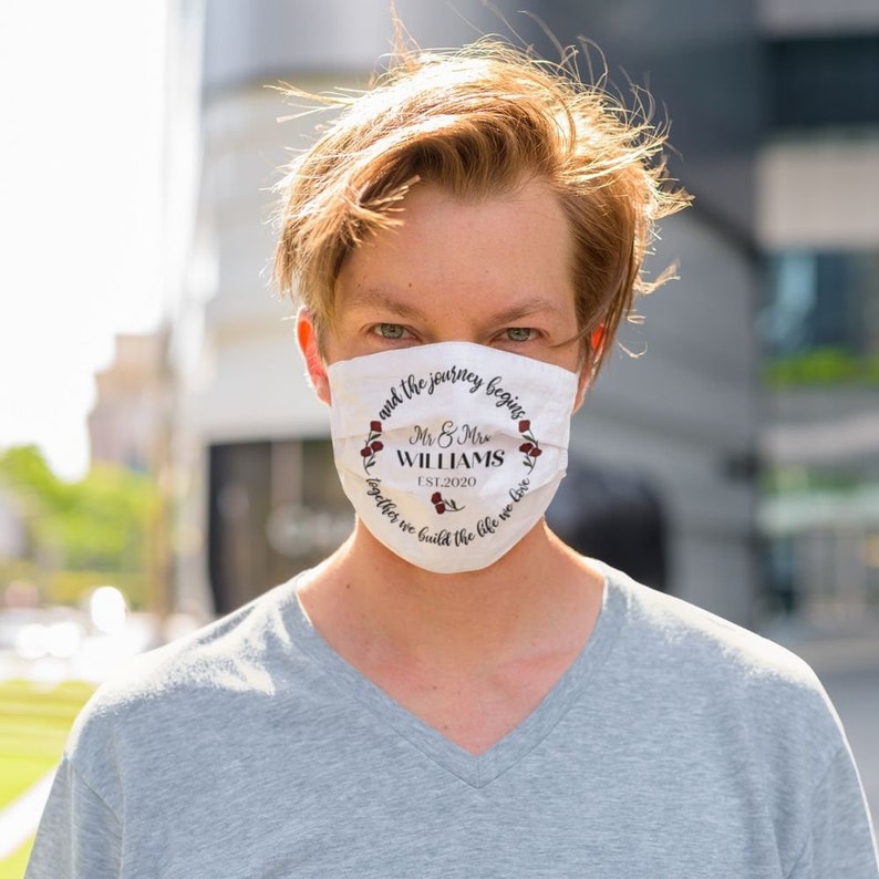 Wedding Masks for Guests Custom Wedding Favor Face Masks for Etsy