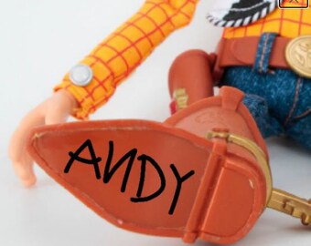 toy story andy on shoe