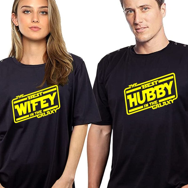 Best Wifey and Hubby in the Galaxy SVG Star Wars Anniversary Graphics T-shirt Vinyl graphics Cut with Cricut or other Vinyl Cutters