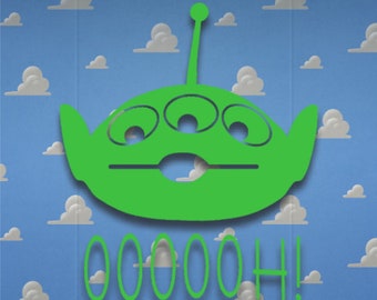 Toy Story Alien SVG clipart Descargar corte fácil con Sillhouette o Cricut Vinyl Cutter