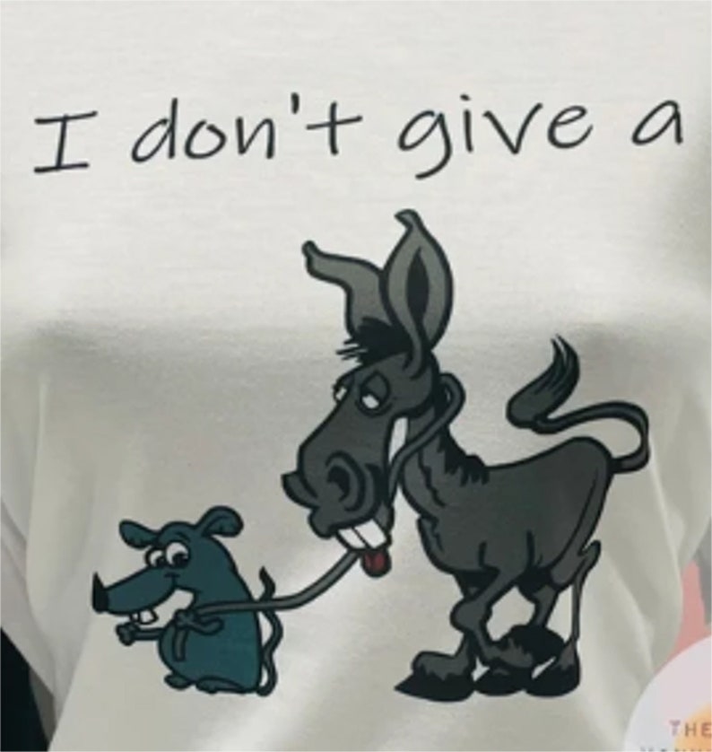 No Rats Svg File I Don't Give a Rats Ass SVG and PNG Donkey Mouse Download Cut With ...
