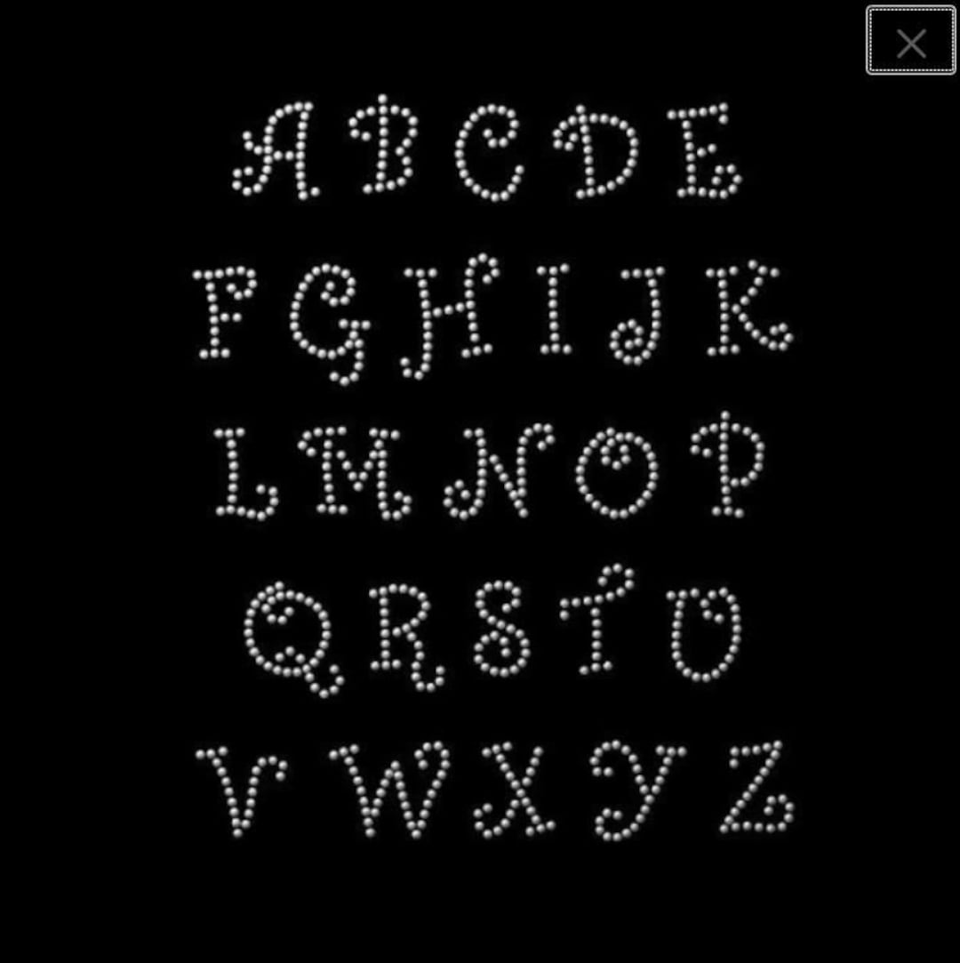 Pattern Letters Svg Rhinestone Alphabet Letters SVG Pattern for Sticky Flock Template for ...