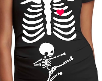 pregnant skeleton onesie
