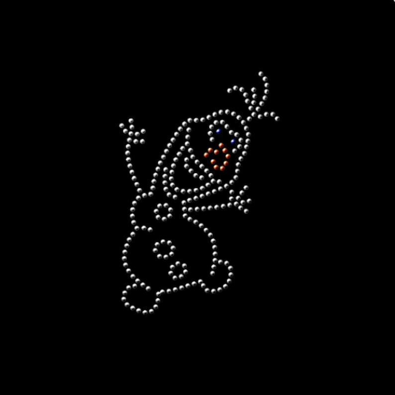 Rhinestone Frozen SVG Pattern for Sticky Flock Template for Etsy