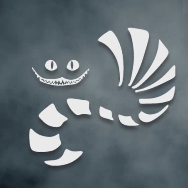 Cheshire Cat SVG PNG Alice in Wonder land Cheshire Cat Download Graphics T-shirt or Vinyl graphics Cut with Cricut or other Vinyl Cutters
