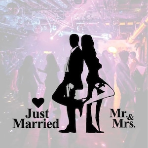 Recién casados Sr. y Sra. Smith SVG clipart Descargar cortado con Sillhouette o Cricut Vinyl Cutter