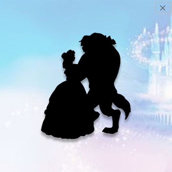 Beauty and Beast SVG clipart Characters Cut or Print with Sillhouette or Cricut Vinyl Cutter