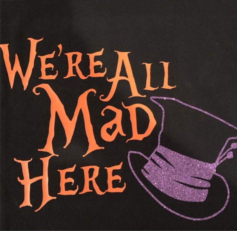 Download Mad Hatter SVG We're All Mad Here Alice in Wonderland SVG | Etsy