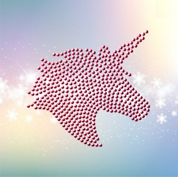 Unicorn Rhinestone SVG Pattern for Sticky Flock Template for