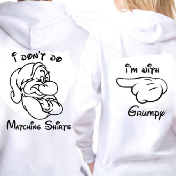 7 Dwarfs SVG Passende Shirt Designs Grumpy Seven Dwarfs Don't do Matching Shirts Download geschnitten mit Sillhouette oder Cricut Schneideplotter