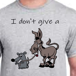 Eu não dou a mínima para o rato SVG e PNG Donkey Mouse Download cortado com Sillhouette ou Cricut Vinyl Cutter