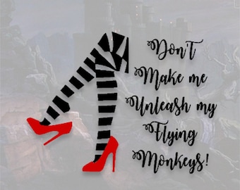 Flying Monkeys SVG Download Wizard of Oz Witch Graphics T-shirt or Vinyl graphics Cut with Cricut or other Vinyl Cutters