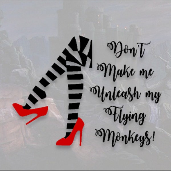 Flying Monkeys SVG Download Wizard of Oz Witch Graphics T-shirt or Vinyl graphics Cut with Cricut or other Vinyl Cutters