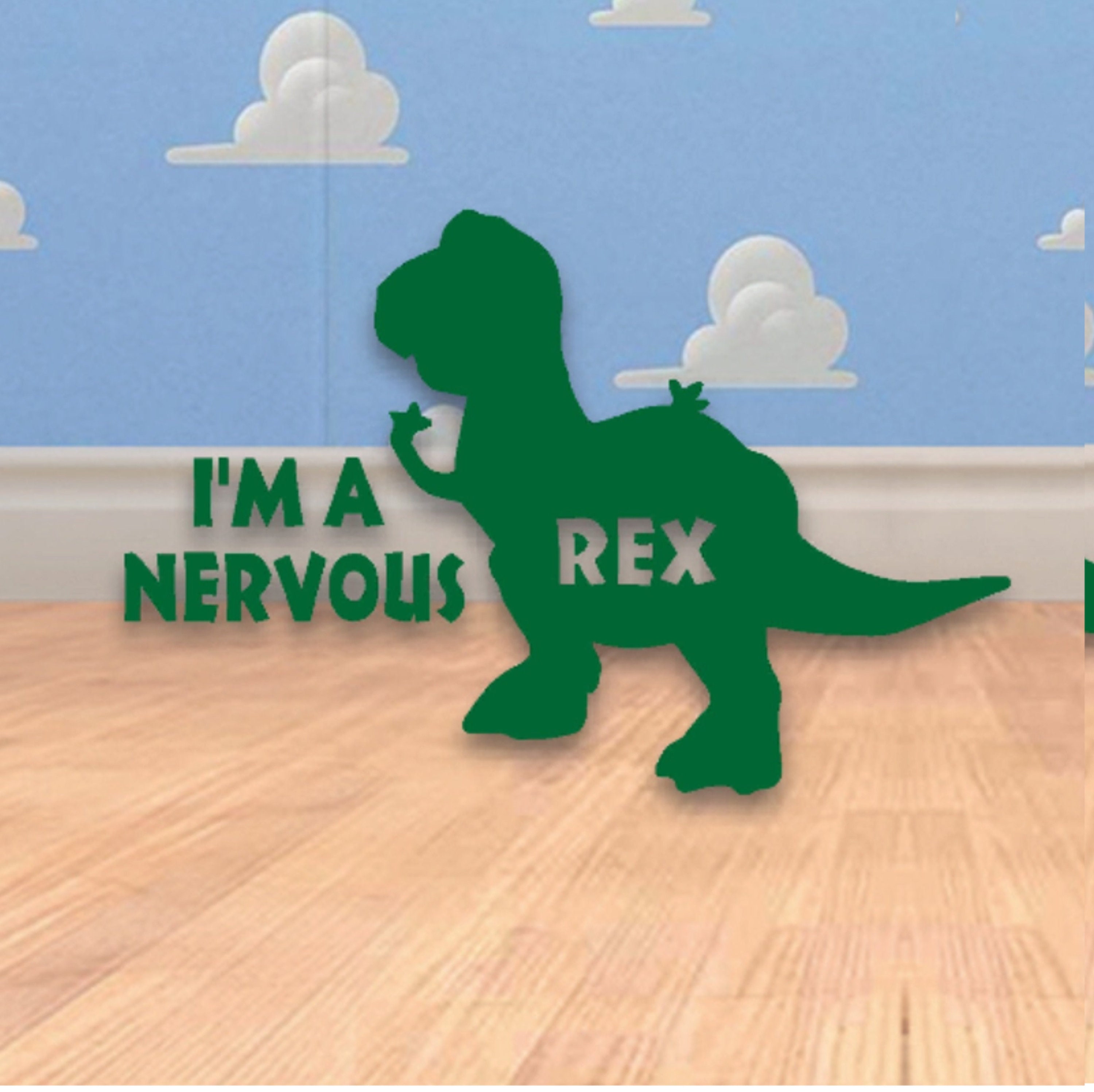 Toy Story SVG Nervous Rex Dinosaur clipart Download cut with Sillhouette or Cricut Vinyl Cutter