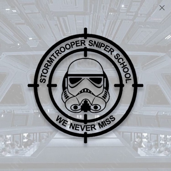 Star Wars Trooper SVG Sniper School Download Clip Art für Cricut Sillhouette und andere Vinyl Cutter