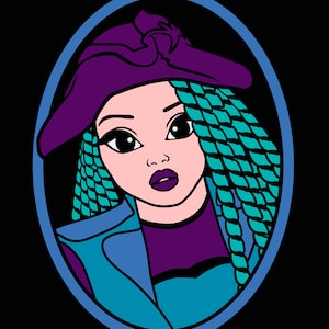 Descendants Uma SVG Ready to Cut or Print on Black Background Uma ...