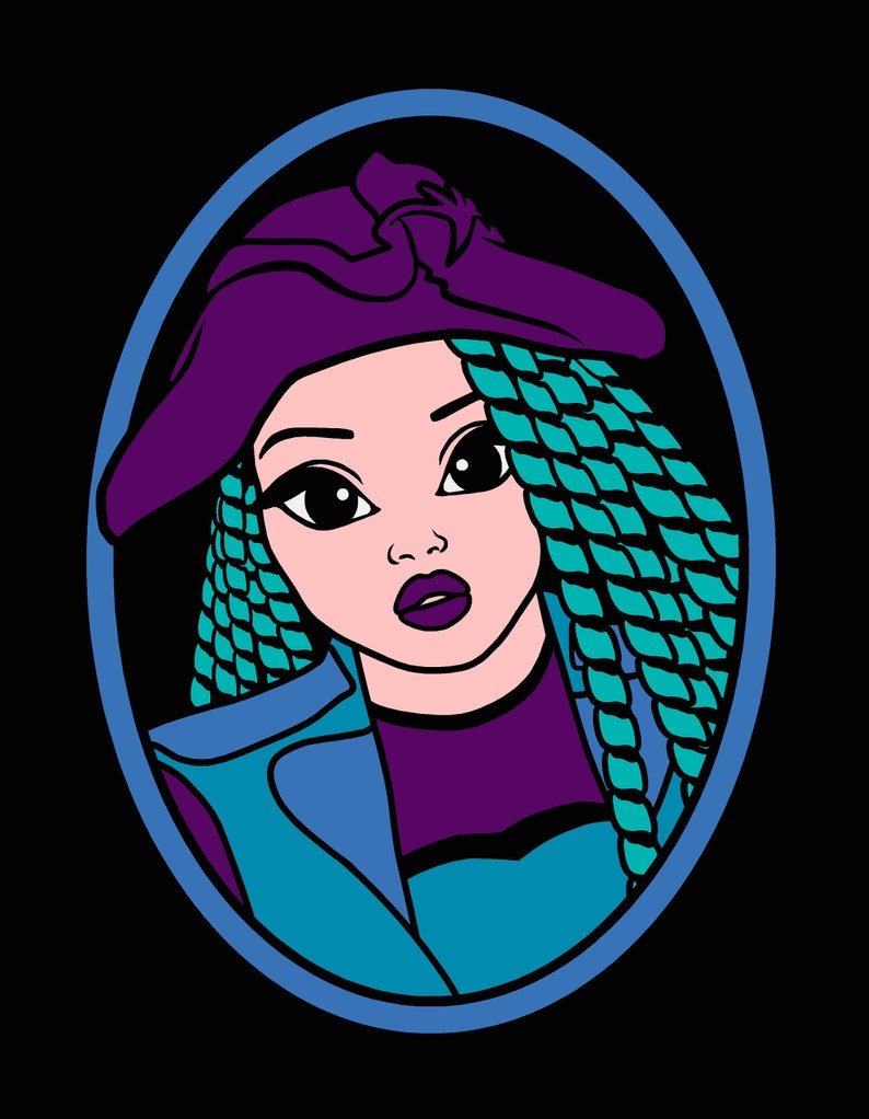 Descendants Uma SVG Ready to Cut or Print on Black Background - Etsy