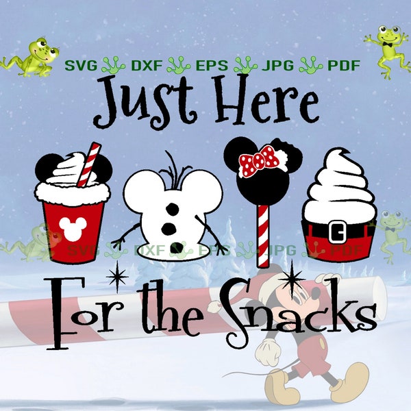 Christmas SVG Snack Goals ChristmasTreats SVG Love Mickey and Olaf Decal clipart Download cut with Sillhouette or Cricut Vinyl Cutter