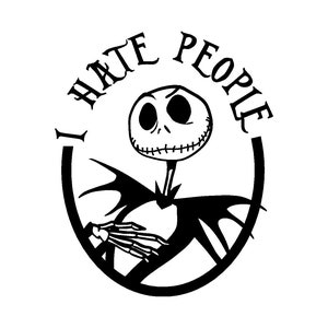 Jack Skellington SVG Nightmare before Halloween clipart Download easy cut with Sillhouette or Cricut Vinyl Cutter